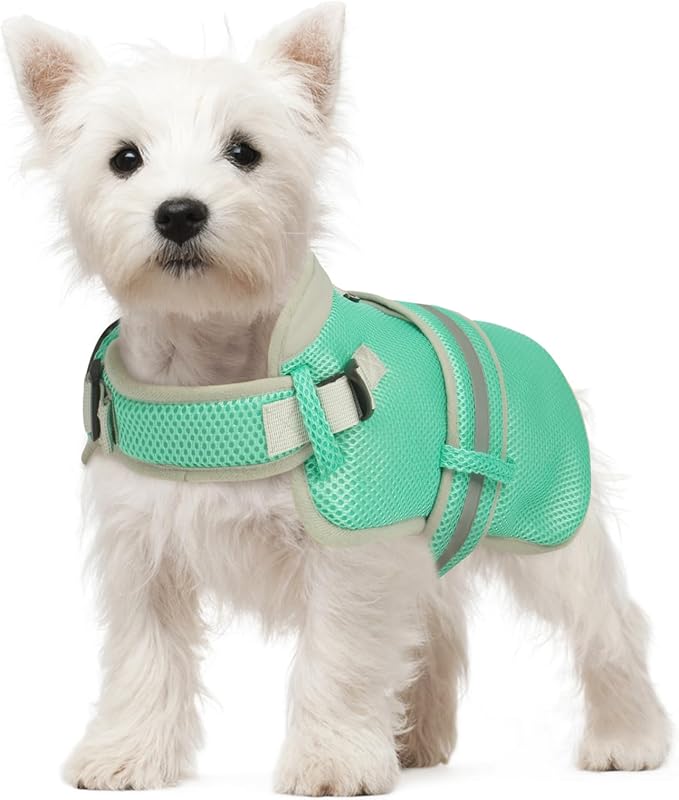 OUOBOB Cooling Vest for Small Dog,Lightweight Cooling Dog Jacket,Breathable Mesh Dogs Shirt Harness Vest with Adjustable S...