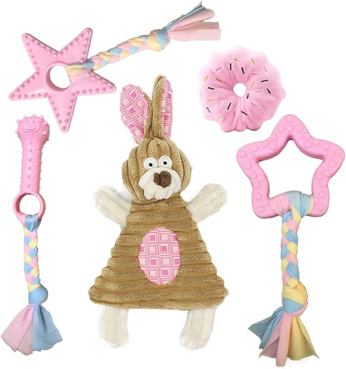 Volacopets Puppy Toys for Teething, Puppy Chew Toys for Small Dogs, Crinkle Dog Toys Small Breed Boredom and stimulating, ...