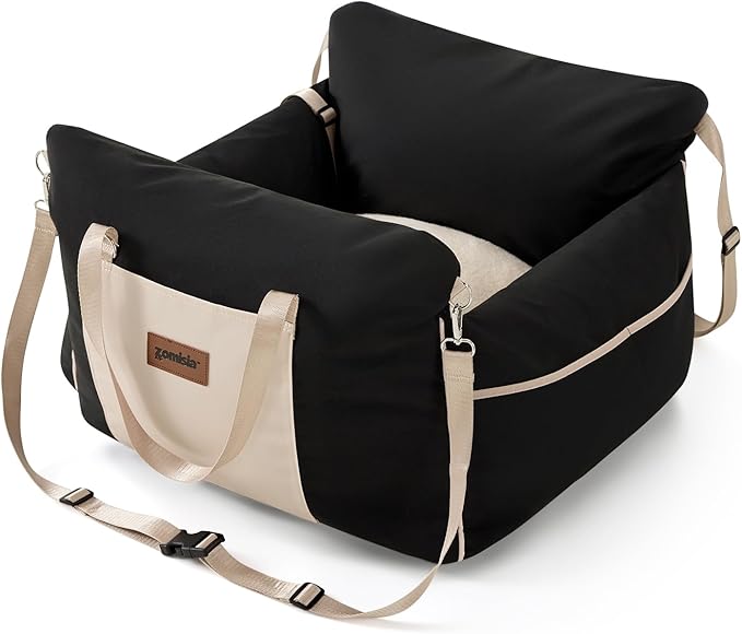 ZOMISIA Dog Car Seat for Small Dogs - Waterproof Pet Booster Seat for Car with Clip-On Safety Leash, Travel Carrier for Me...