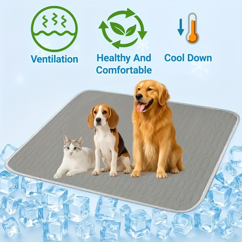 RIHUIN Pet Cooling Pad & Sleeping Mat, Portable Soft Pad, Indoor/Outdoor Use/Perfect as a pet Bed Blanket, Sofa Mattress, ...