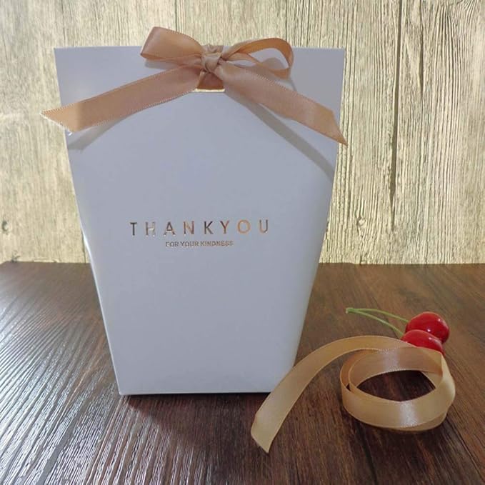 SHHS 9 PCS Thank You Gift Wrap Boxes Packing Bags(9white), Minimalist Gift Boxes Easter, Decorative Presents Box Bundle fo...