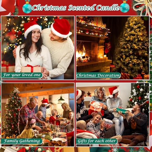 Christmas Scented Candles Gifts Set for Women, 6 Pack 2.5 Oz Candle Set, Natural Soy Wax, Aromatherapy Candles for Birthda...