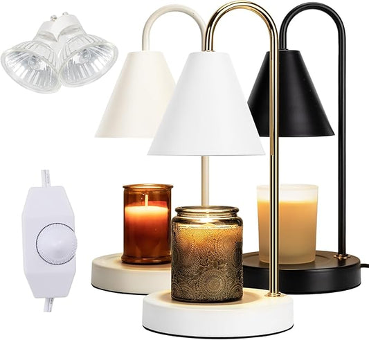 Aimoptg Candle Warmer Lamp,Electric Candle Warmer with Dimmable Light,Scented Wax Melter,No Smoke,Compatible with Various ...