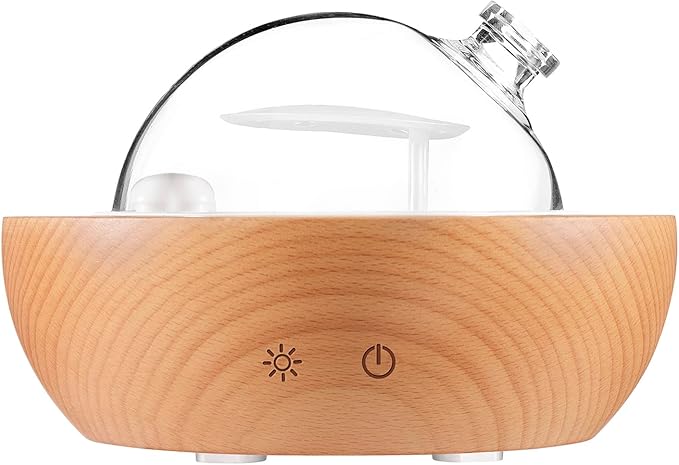 Kakoda Glass Essential Oil Diffuser,Real Wood Base,The 2025 Upgrade Aromatherapy Diffuser,Aroma Diffuse Humidifier,LED Lig...