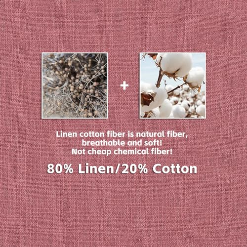 AmHoo Pack of 2 Linen Pillow Covers with Tassels Fringed Decorative Rustic Natural Throw Pillowcase Cushion for Couch Sofa...