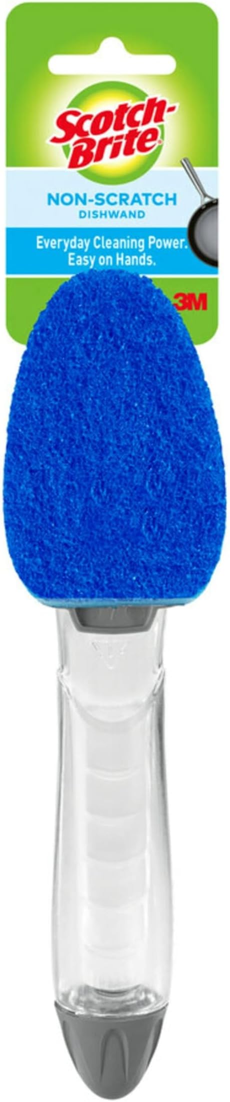 Scotch-Brite Zero Scratch Dishwand, Dishwasher-Safe Scrub Wand with Built-in Scraper, Gentle Scrubbing Power, Stands Uprig...