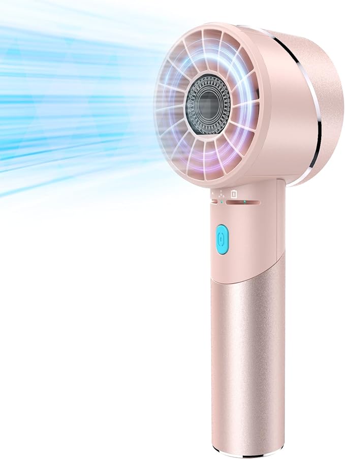Lepwings Handheld Fan, Mini Small Portable Turbo Fan, Rechargeable with 4 High Speeds Personal Fans, Max 16H Runtime, For ...