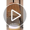 WARMCITY Glass Flower Lampshape Candle Warmer Lamp with Adjustable Height, Wax Burner Lamp with Timer and Dimmer, Wooden B...