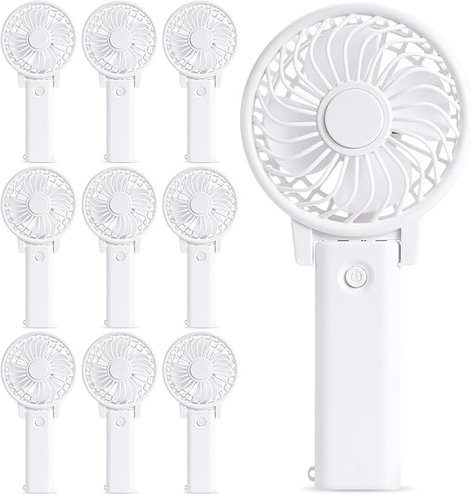 Glooglitter Battery Portable Handheld Fan Bulk Small Personal Wedding Fan for Wedding Bachelorette Party Favor(Classic,10 ...