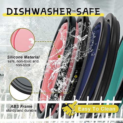 Collapsible Dog Bowls for Travel, 2-Pack Dog Portable Water Bowl for Dogs Cats Pet Foldable Feeding Watering Dish for Trav...