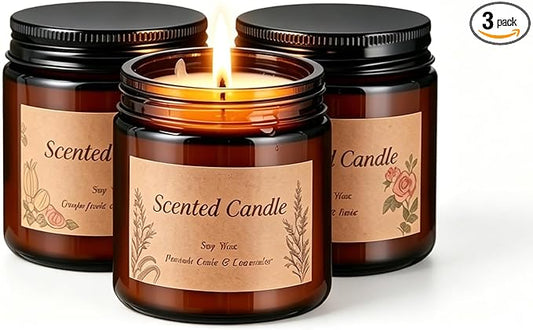 3 Pack Natural Soy Wax Candles | VOTTOUCC Aromatherapy Candles Gift Set | for SPA & Sleep Stress Relief Morning Energy | A...