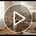 Alupssuc 16PCS Faux Silk Pompon Mums Artificial Flowers with Eucalyptus, Fake Chrysanthemum Floral for DIY Vase Arrangemen...