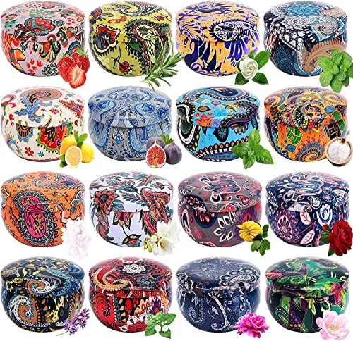 WuNa Scented Candles Gifts Set 16 Pack Soy Wax Travel Tin Jar Candles for Home 2.5 OZ Aromatherapy Candles Gift for Mom fo...