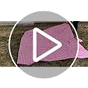 GUSUWU Picnic Blanket Waterproof Beach Rug 80''x80'' Picnic Mat Washable Lightweight with Handle Navy Blue Checkered for H...