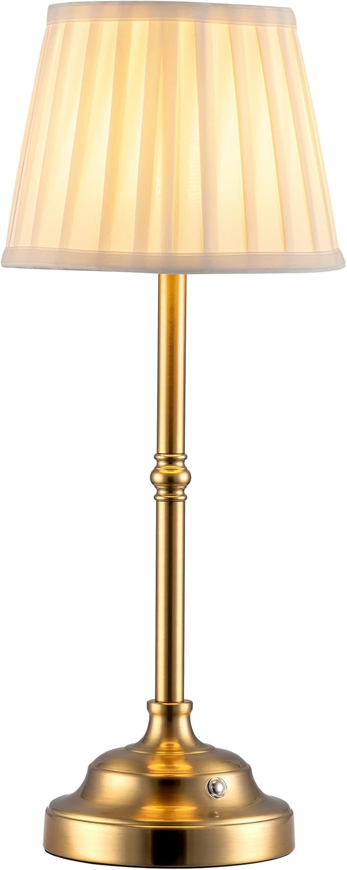 KDG Portables Cordless Table Lamp, Fabric Shade Desk Lamp, 4000mAh Rechargeable Battery Powered Lighting, Dimmable Light f...