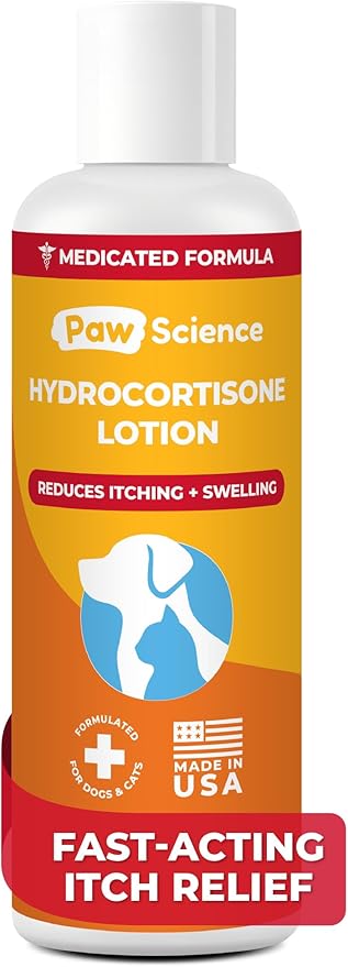 Paw Science Anti-Itch Hydrocortisone Moisturizing Lotion for Dogs & Cats – Hot Spot Treatment, Dog Itching Skin Relief, It...