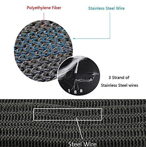Arm Protection Sleeves, Heat Burn Cut Resistant Sleeves Steel Wire Armband Level 5 Protective Anti Abrasion Safety Arm Guard