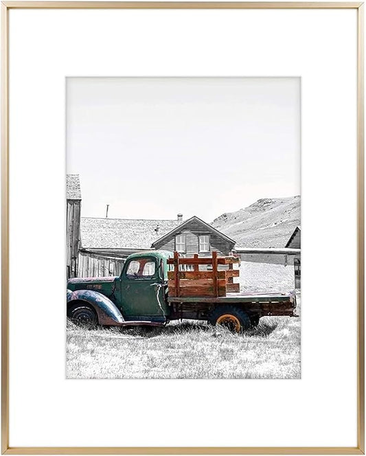 Golden State Art, 16x20 Gold Picture Frame Displays Photo 11x14 with Mat or 16 x 20 Without Mat for Wall Mounting, Classic...