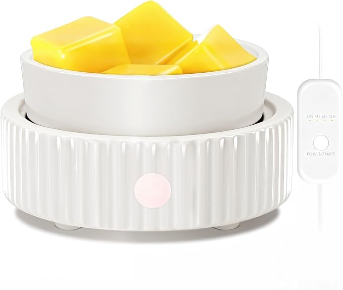 Wax Melt Warmer with 4 Timer & PTC Heating- Ceramic Fragrance 3-in-1 Oil Burner Electric Candle Wax Melter for Home Office...
