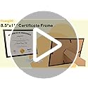 YixangDD 5 Pack Certificate Frames 8.5 x 11, College Diploma Frame with Clear Plexiglass, Black Degree Document Frame for ...