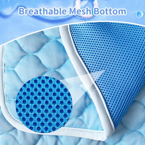 PETZOOKA Dog Cooling Mat Self Cool Pad for Dogs and Cats, Washable Portable Pet Sleeping Pad for Summer,27.5" x 18.5"