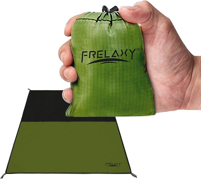 Frelaxy Pocket Picnic Blanket, Waterproof Sandproof Beach Mat, Compact Camping Tarp for Festivals, Hiking, Travel, Outdoor...