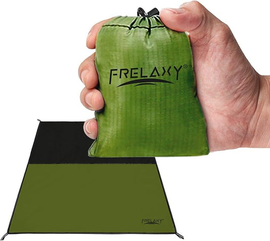 Frelaxy Pocket Picnic Blanket, Waterproof Sandproof Beach Mat, Compact Camping Tarp for Festivals, Hiking, Travel, Outdoor...