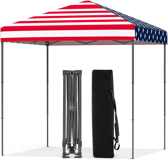 Tangkula 6.6x6.6 Ft Pop Up Canopy, 1 Person Instant Setup Portable Canopy Tent with Center Lock, UPF 50+ Sun Protection, 8...