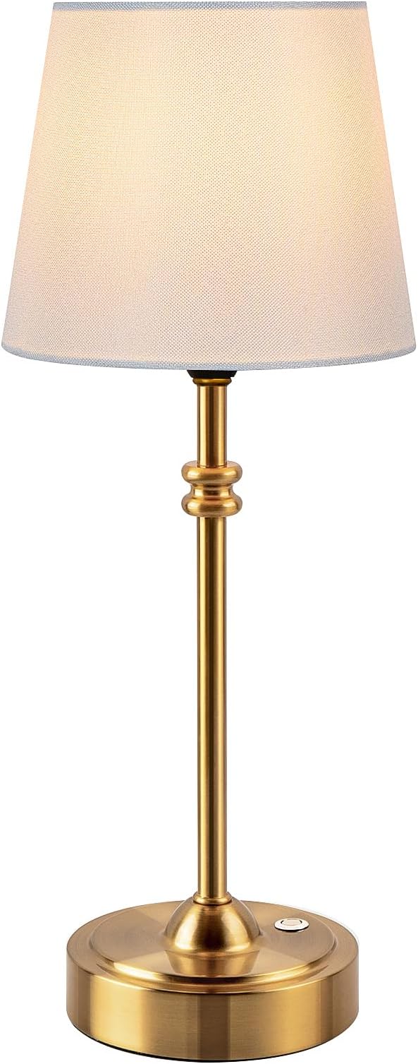 ONEWISH Cordless Lamp-Battery Operated Table lamp, 4000mAh Rechargeable, Stepless Dimmable, Small Touch Bedside Lamp with ...