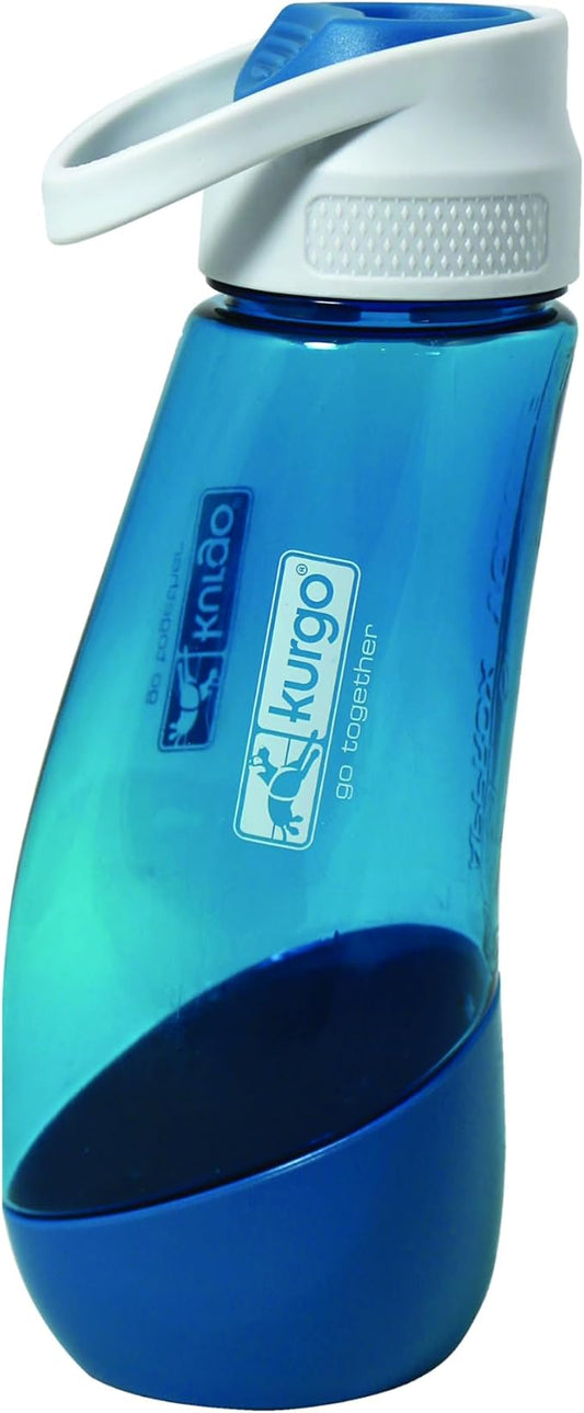 Kurgo Gourd 2 in 1 Dog Travel Water Bottle, Pet Water Bottle, Portable Water Dish for Dogs, Detachable Bowl, PVC/BPA Free,...