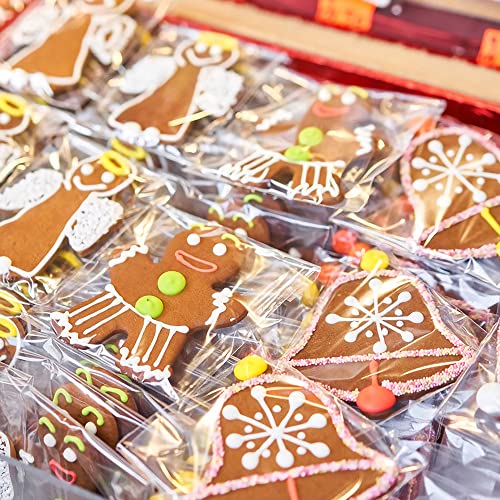 SUREHOME Cookie Bags Cellophane Clear Individual Treat for Cookies, 5x6 Inch Gift Giving Packaging, 100PCS Plastic Self Ad...