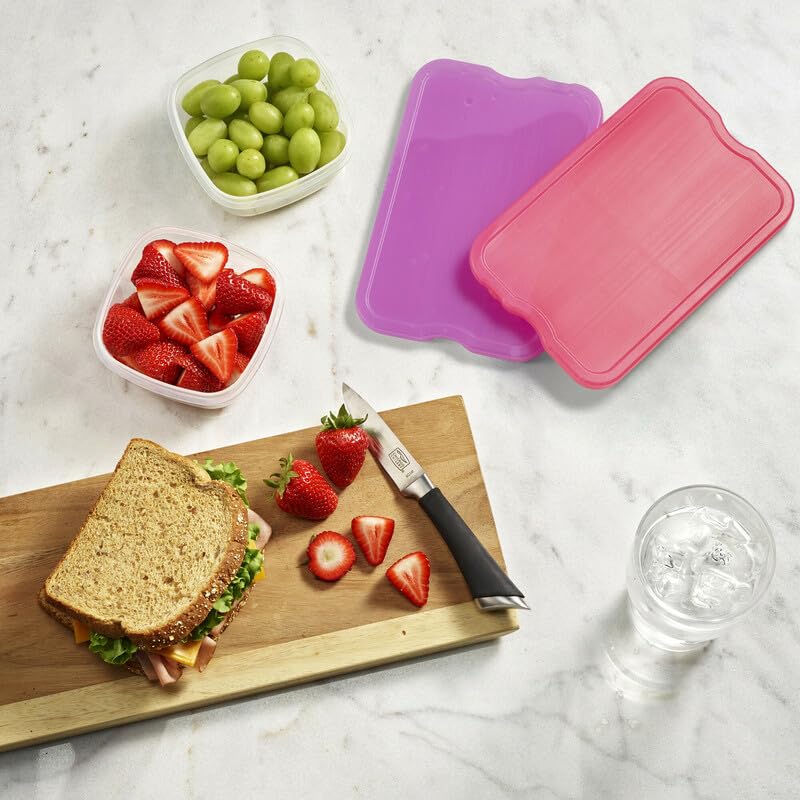 Cool Coolers by Fit & Fresh 4 Pack XL Slim Ice Packs, Quick Freeze Space Saving Reusable Ice Packs for Lunch Boxes or Cool...