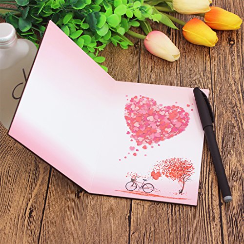 Creawoo Handmade Walnut Wood Love Greeting Card with Unique Gift Card Box The Best Valentine's Day, Anniversary Birthday G...