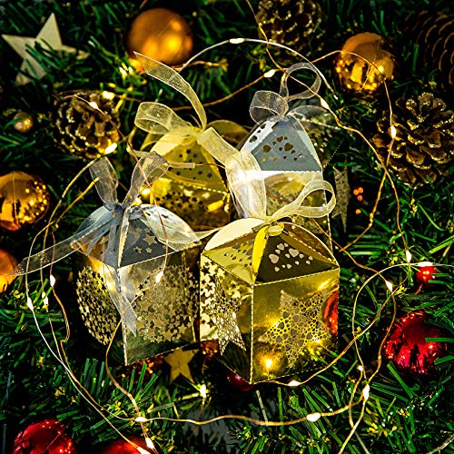 Naler 40pcs Mini Christmas Gift Boxes for Presents, Favor Boxes for Halloween Christmas Wedding Favor Party Gift Wrap Deco...
