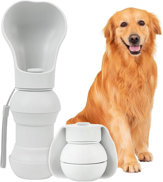 Velupet Zoom Dog Water Bottle,Portable Water Bowl for Dog,Collapsible Food Grade Silicone,Travel Pet Water Bottle for Outd...