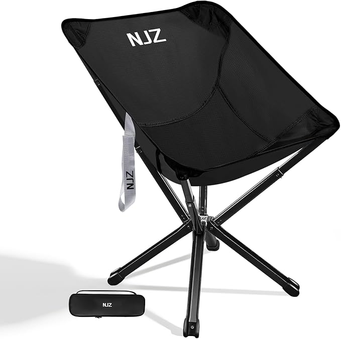 NJZ Lightweight Folding Camping Chair — Compact & Easy to Use, Portable Chair for Everyday Outdoor Comfort, Beach, Campin...