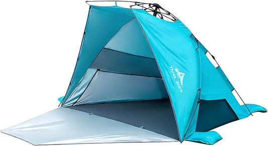 Three Bears Pop Up Beach Tent Sun Shade Shelter for 3-4 Person, UPF 50＋ UV Protection, Lightweight & Easy Setup Beach Shad...