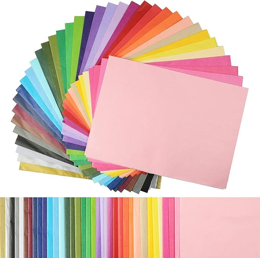 Simetufy 360 Sheets 36 Multicolor Tissue Paper for Gift Bags, 11.5" x 8" Small Gift Wrapping Decorative, Art Rainbow Tissu...