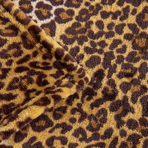 Edenleaf Leopard Print Blanket Fleece Throw for Bed Sofa Travel and Camping, Super Soft Cozy Fluffy Plush Cheetah Print Bl...
