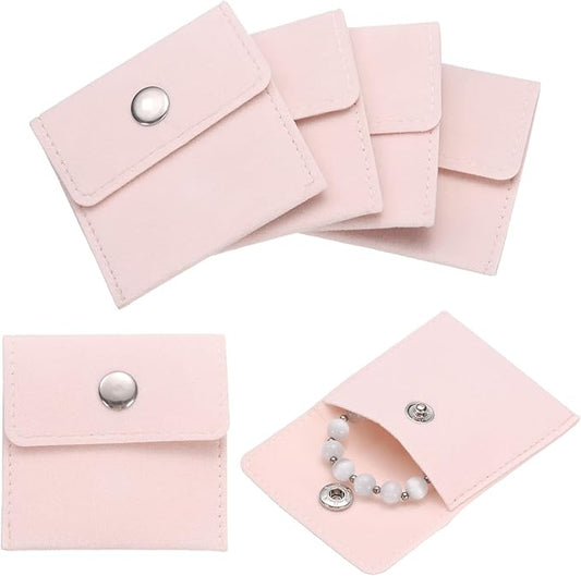 uxcell 6 Pcs Velvet Jewelry Pouches with Snap Button 2.8x2.8 Inch,Soft Jewelry Pouches Storage Bags Small Velvet Gift Bags...