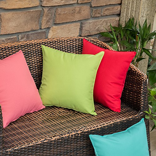 MIULEE Pack of 2 Decorative Outdoor Waterproof Pillow Covers Square Garden Cushion Sham Throw Pillowcase Shell for Spring ...
