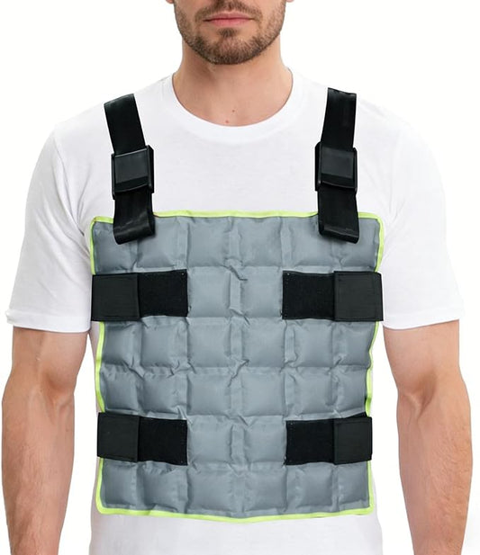 Cooling Vest for Men & Women with 72 Ice Cubes, Adjustable Ice Pack Vest, Ice Jacket & Cold Pack Vest for Long-Lasting Hea...