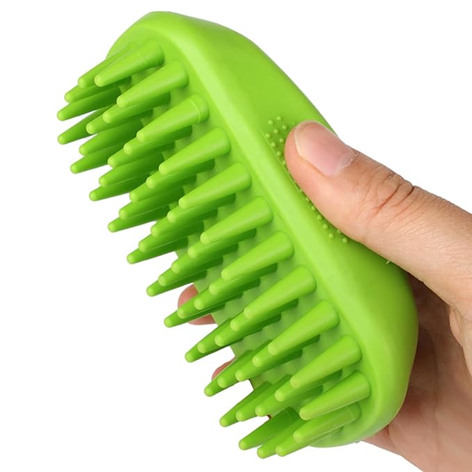 Yintoper Dog Bath Brush, Pet Silicone Shampoo Brush, Rubber Shower Wash Curry Brush for Short Long Haired Dogs Cats Sheddi...