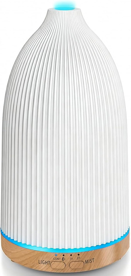URPOWER 100ML Essential Oil Diffusers for Home, Ultrasonic Aromatherapy Diffuser with 7 Color Changing Lights, Timer & Aut...