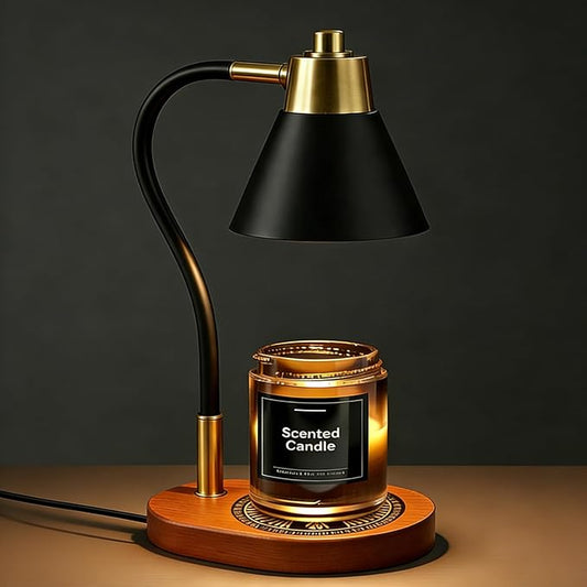 HISBO Candle Warmer Lamp with Timer & Dimmer, Adjustable Height Electric Wax Melter for Jar Candles, Dimmable Candle Lamp ...