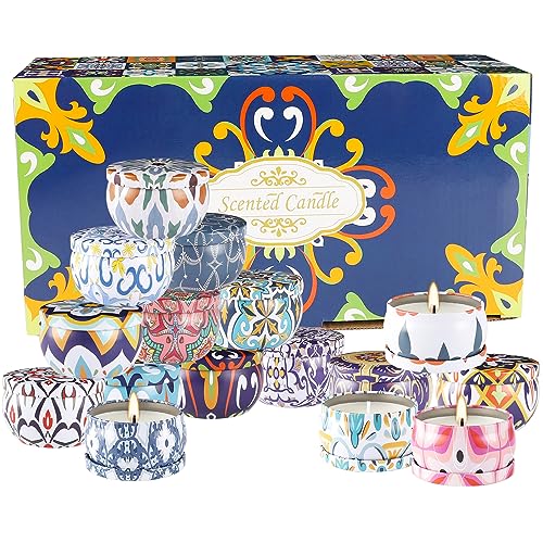 Wfmolcand 16 Pack Small Scented Candles Set-2.5 oz Aromatherapy Candle 100% Natural Soy Wax-Portable Travel Tin Candle for...