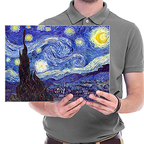 Wieco Art Starry Night Canvas Print of Van Gogh Oil Paintings Reproduction Modern Canvas Print Artwork Abstract Landscape ...