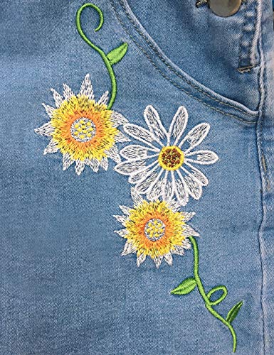 Vetinee Women's Classic Adjustable Straps Cuffed Hem Denim Bib Overalls Shorts