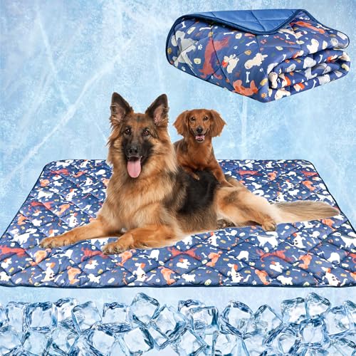 wegreeco Pet Dog Cooling Mat for Cats,Lightweight Bed Outdoor Cooling Blanket for Dogs and Cats,Small Medium Large Puppy C...
