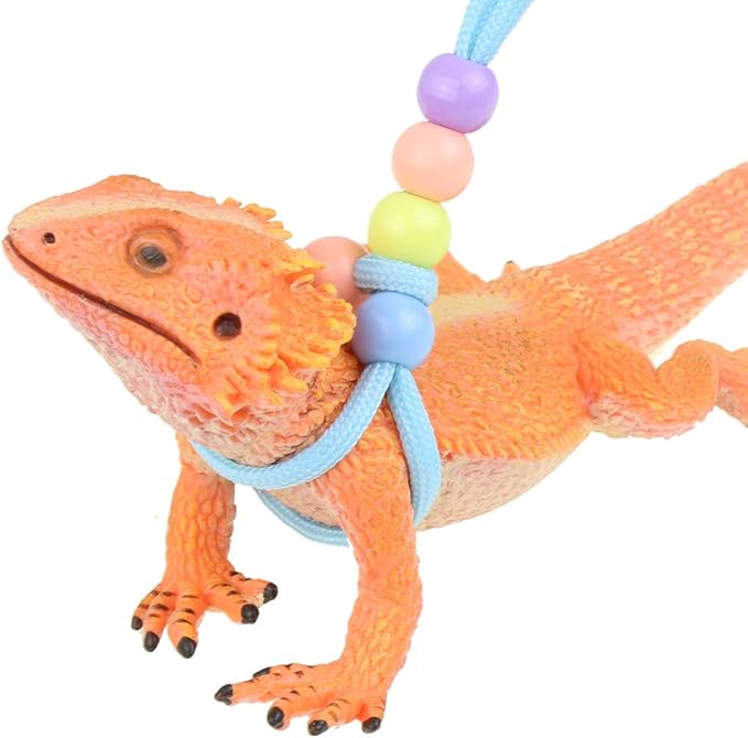 Adjustable Reptile Training Lead Harness Leash Nylon Rope for Lizard Crested Gecko Chameleon Guinea Pig Ferrets Hamster Ra...